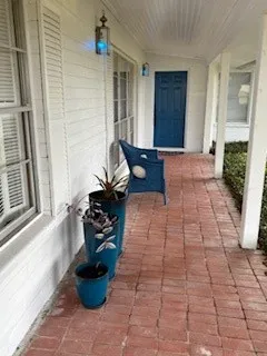 a view of a entryway door front of house