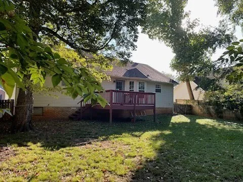 a house view with a garden space