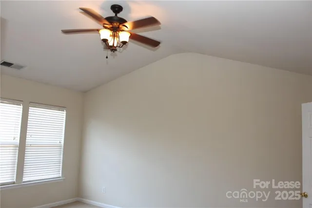 a view of a small space with a window