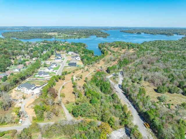 a view of a lake with a mountain