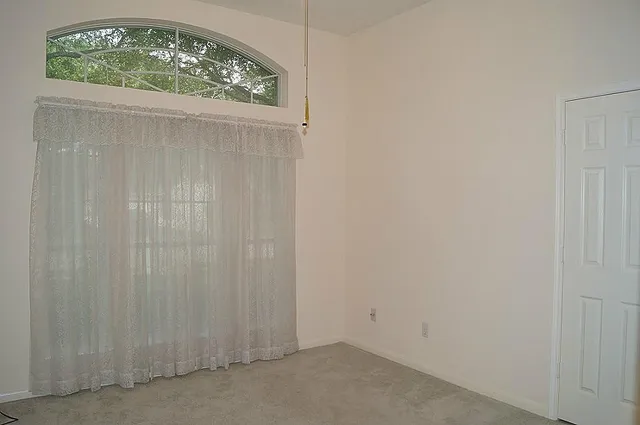 an empty room with a window