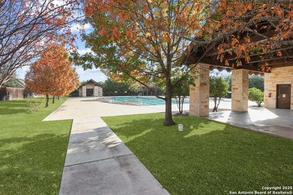 a view of yard with tree s