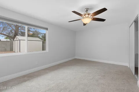 a house view with a backyard