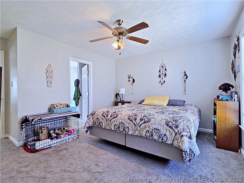 5218 Pringle Way Hope Mills, NC 28348 - Photo 21 of 43 a bedroom with a bed and a chandelier