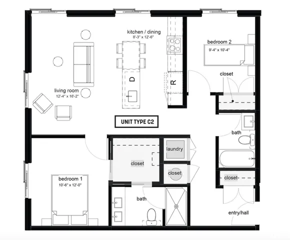 an outdoor view of a building with traffic signal lights