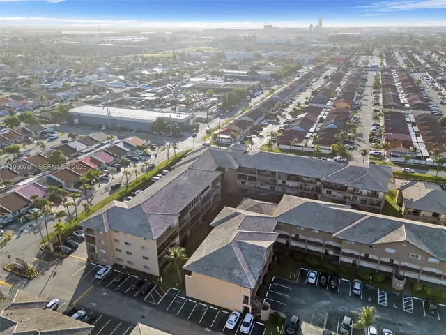 an aerial view of a city