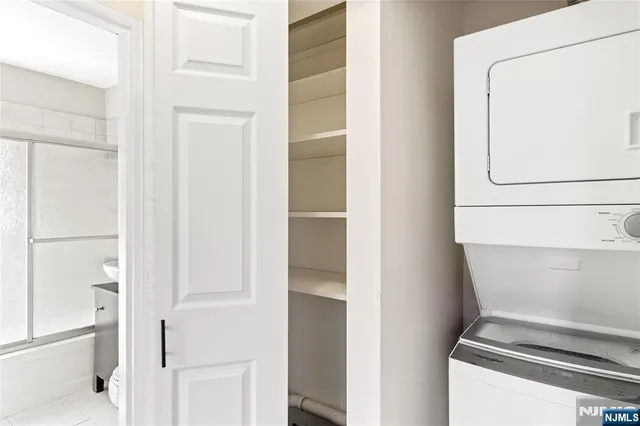 a close view of washer and dryer