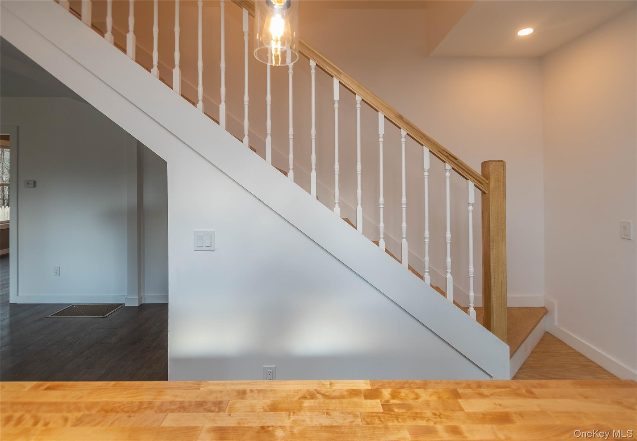 3 Anna Street Kerhonkson, NY 12446 - Photo 27 of 40 Stairway featuring wood floors and recessed lighting