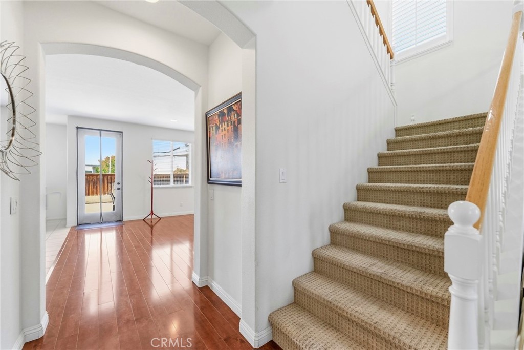 1663 Naranjo Court Redlands, CA 92374 - Photo 25 of 59 a view of entryway and hall with wooden floor
