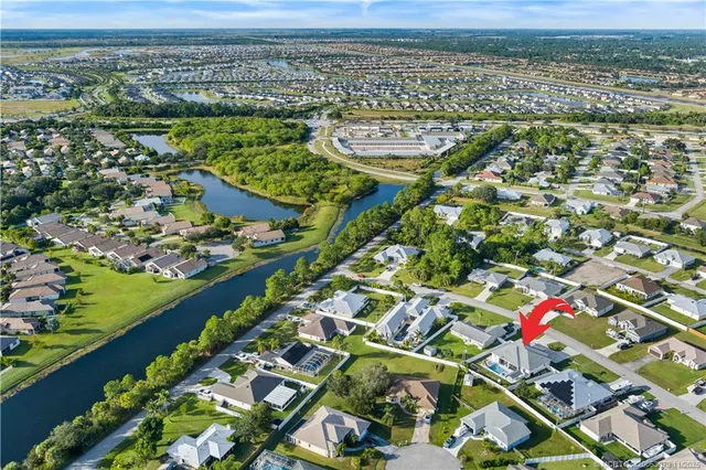 an aerial view of a city