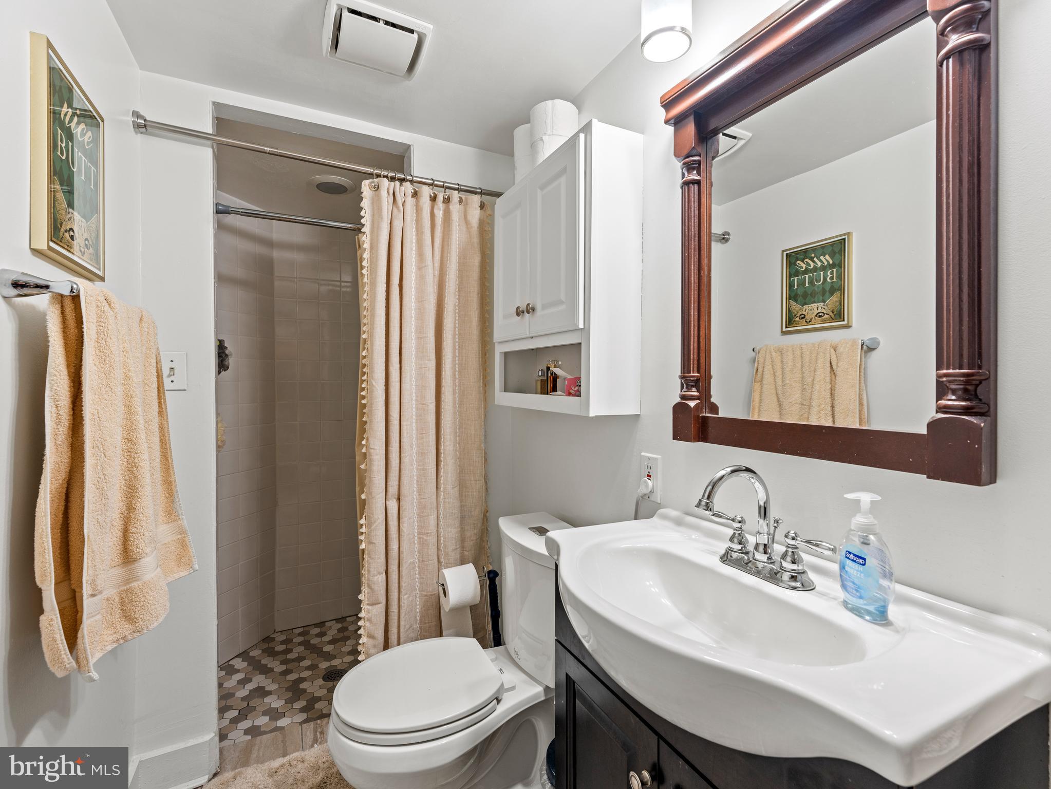 1414 Swann Street Northwest Washington, DC 20009 - Photo 36 of 38 a bathroom with a sink toilet and shower