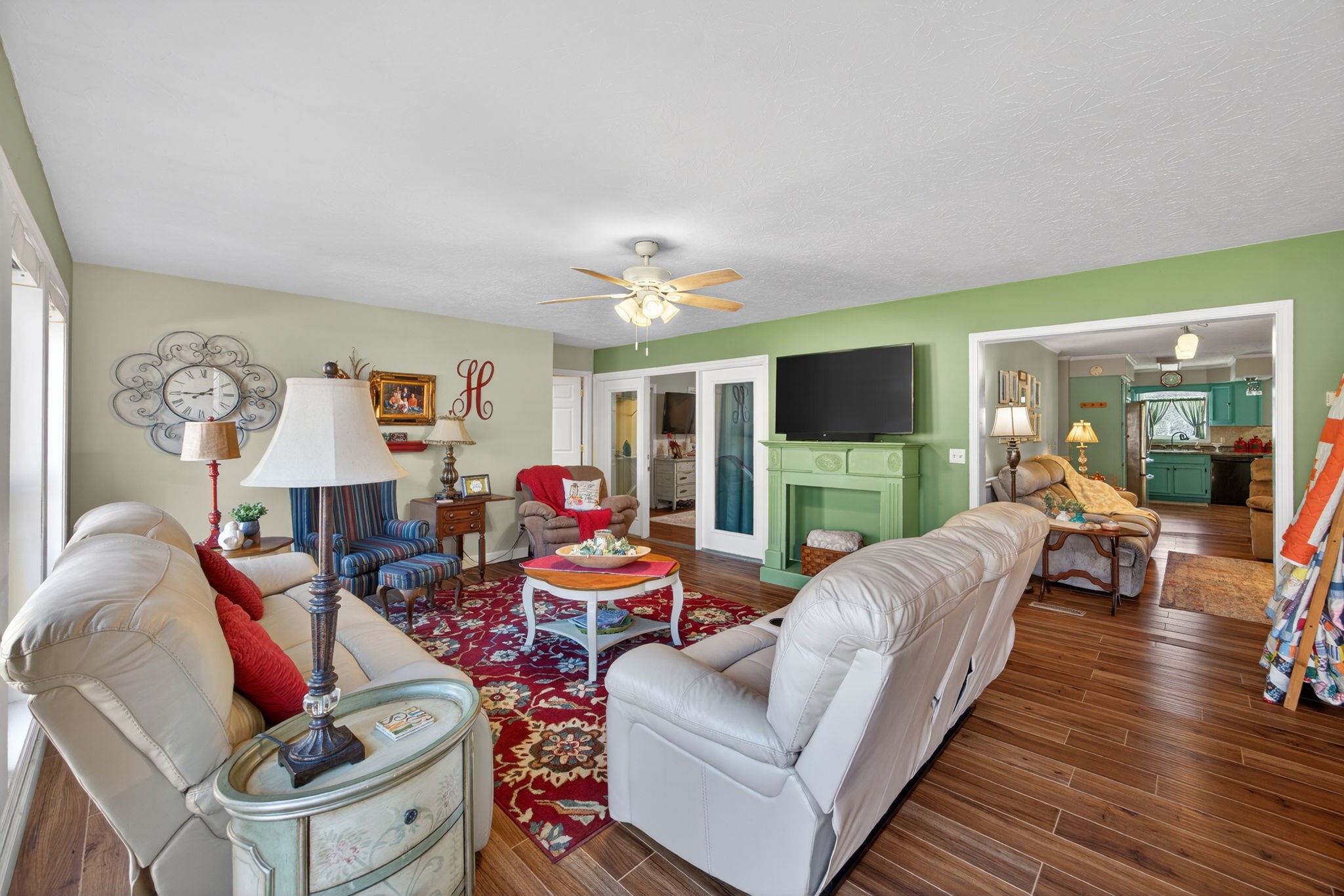 2895 Free State Road Gainesboro, TN 38562 - Photo 21 of 42 a living room with fireplace furniture and a flat screen tv