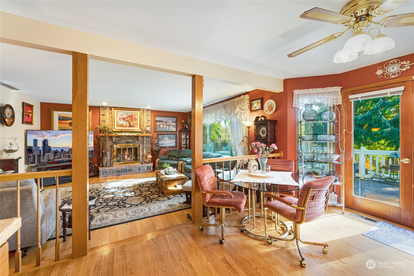2914 184th Place Southeast Bothell, WA 98012 - Photo 13 of 40 a view of a dining room with furniture wooden floor and chandelier