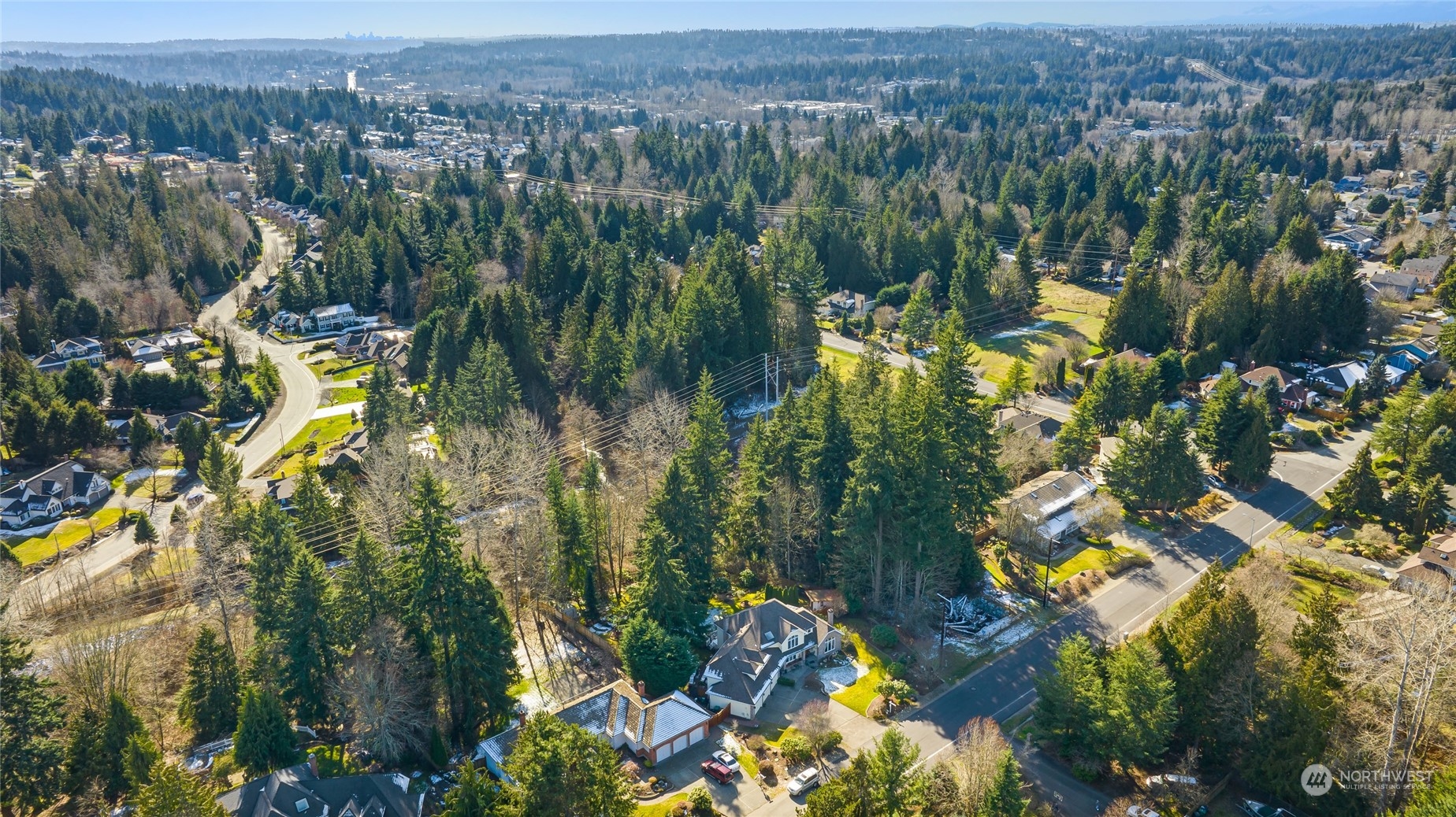 2914 184th Place Southeast Bothell, WA 98012 - Photo 36 of 40 a view of a houses with a lush green forest