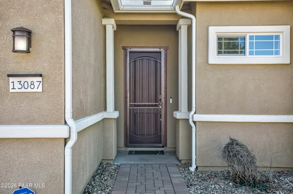 a view of front door of house