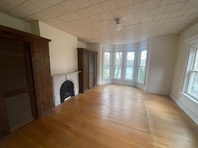 a close view of walk in closet