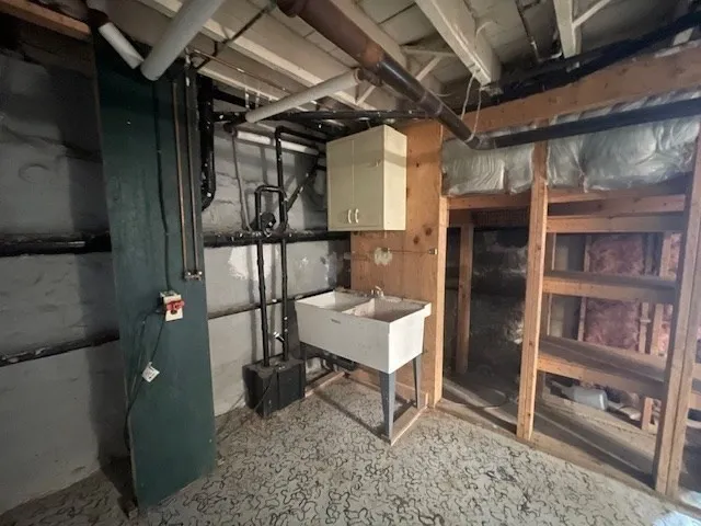 a view of storage and utility room