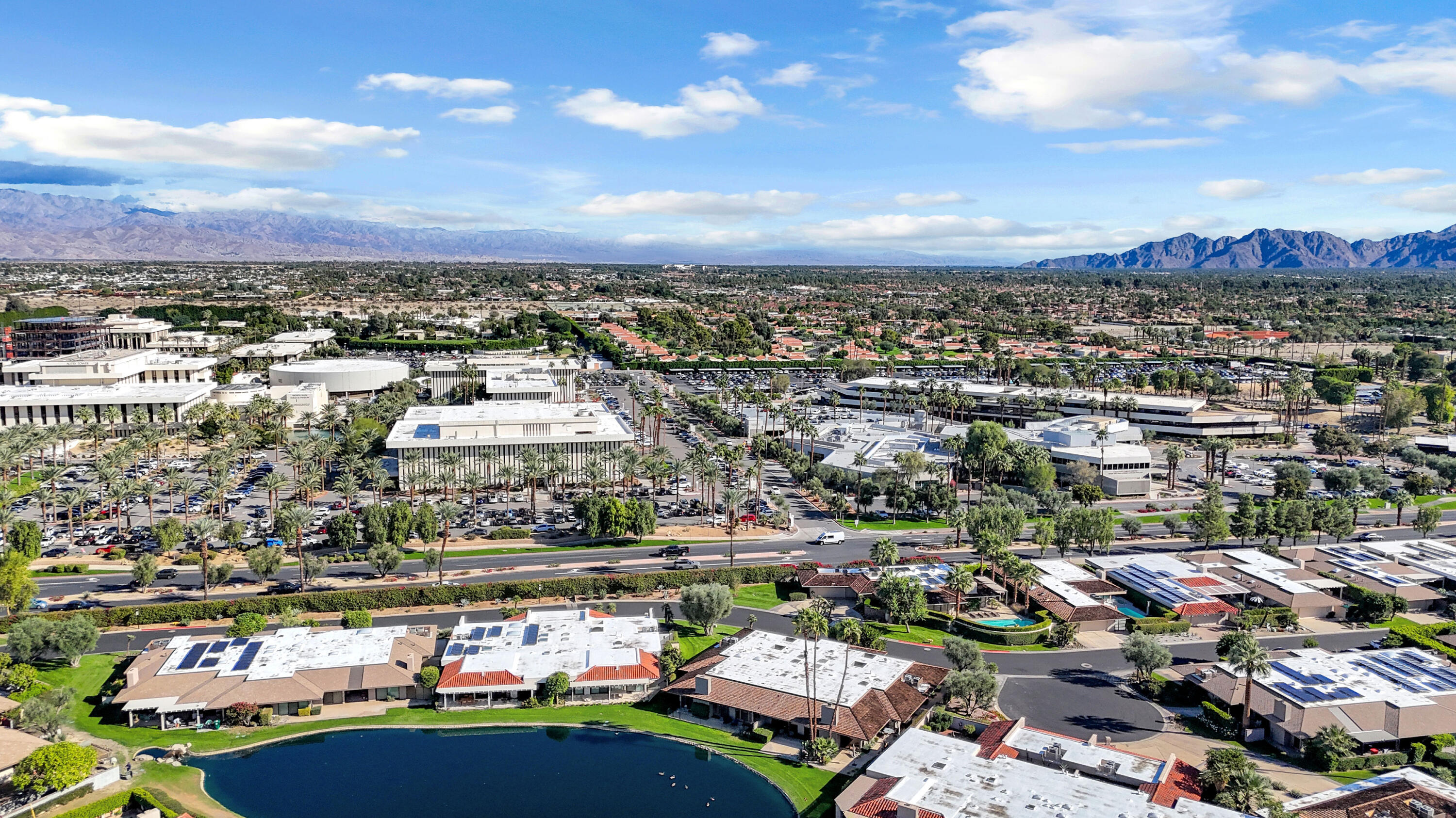 10 Colgate Drive Rancho Mirage, CA 92270 - Photo 42 of 43 an aerial view of a city with lots of residential buildings