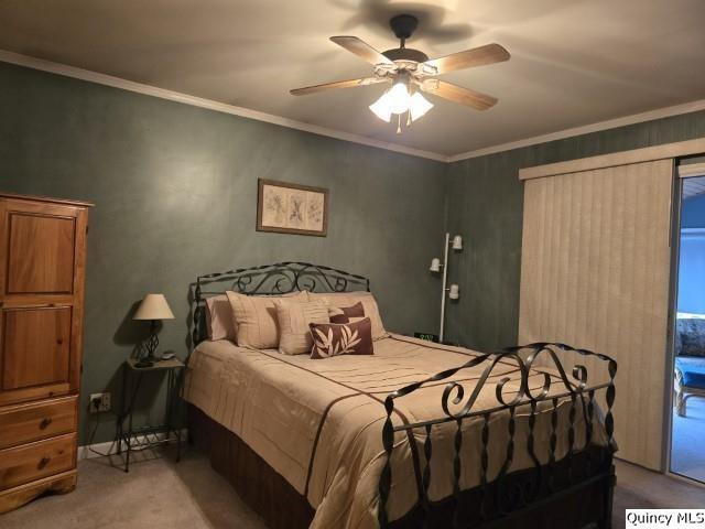 704 Orchard Lane Carthage, IL 62321 - Photo 17 of 36 a bedroom with a large bed and a chandelier