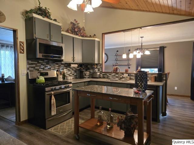 704 Orchard Lane Carthage, IL 62321 - Photo 2 of 36 a kitchen with stainless steel appliances a stove sink and microwave