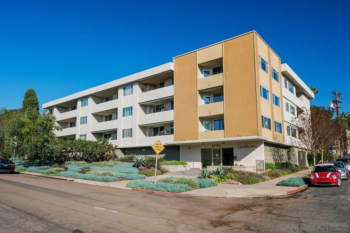 a front view of a building