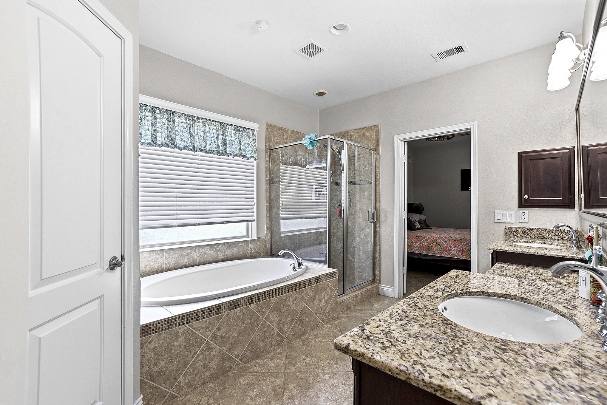 2951 Bobby Jones Road Katy, TX 77494 - Photo 27 of 50 Another view showcasing the spaciousness of this en suite bathroom. This home features many upgrades throughout, including beautifully framed mirrors in the bathroom.