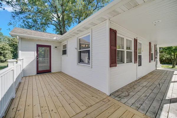 a view of a house with a deck