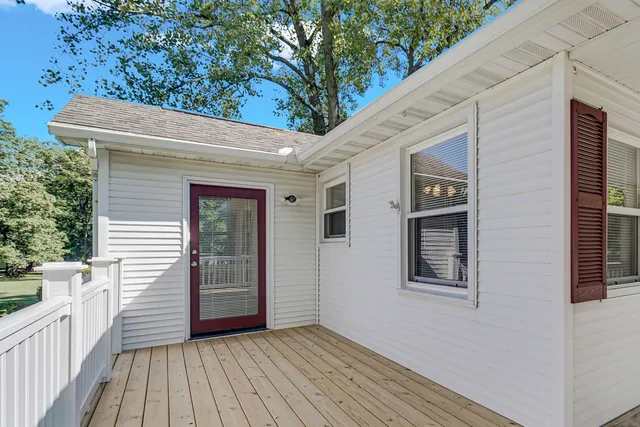 a view of a house with a deck