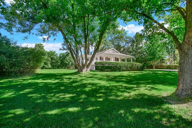 a house view with a garden space