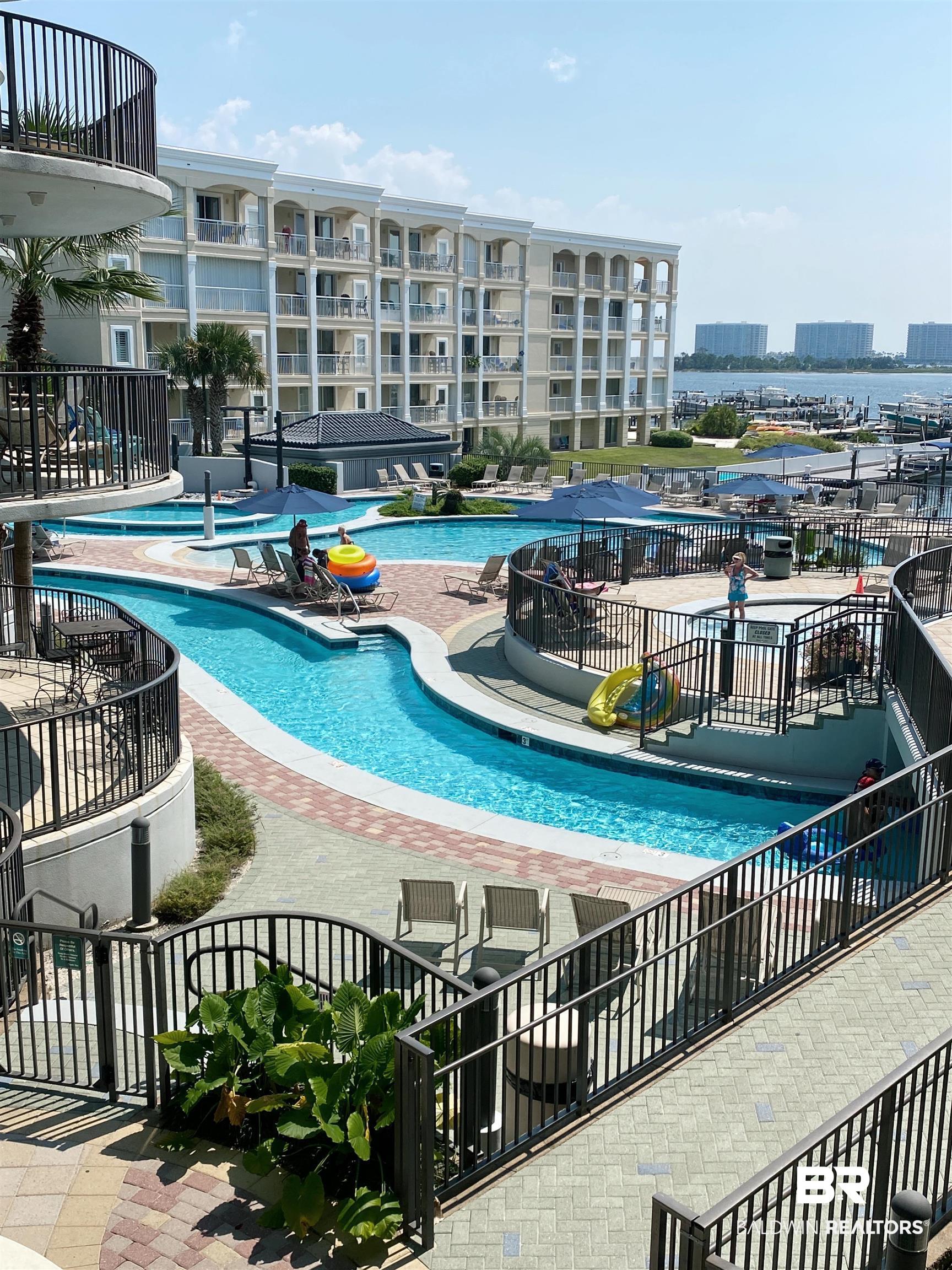 27582 Canal Road, Unit 2209 Orange Beach, AL 36561 - Photo 24 of 34 Birds-eye view of lazy river and cove