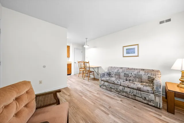 a living room with furniture and a couch