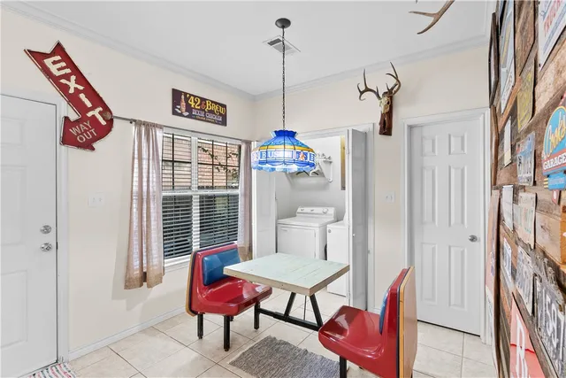 a view of a building with a street