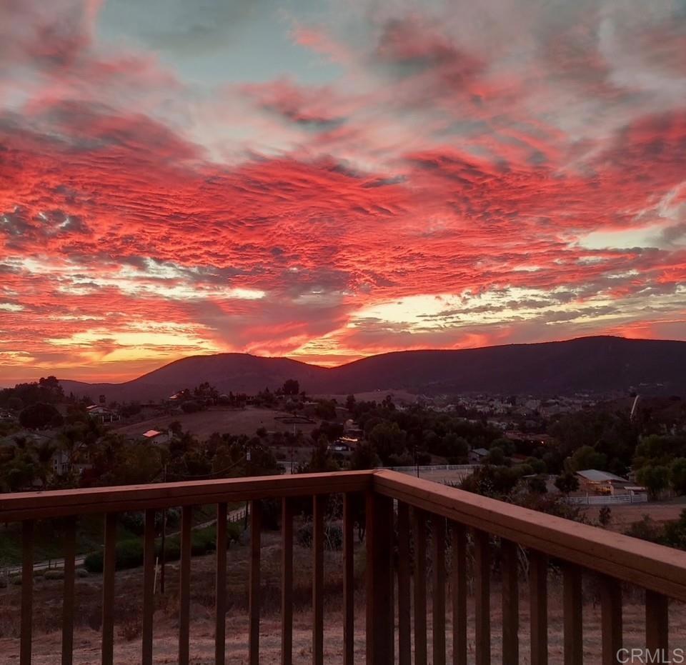 a view of city and mountain