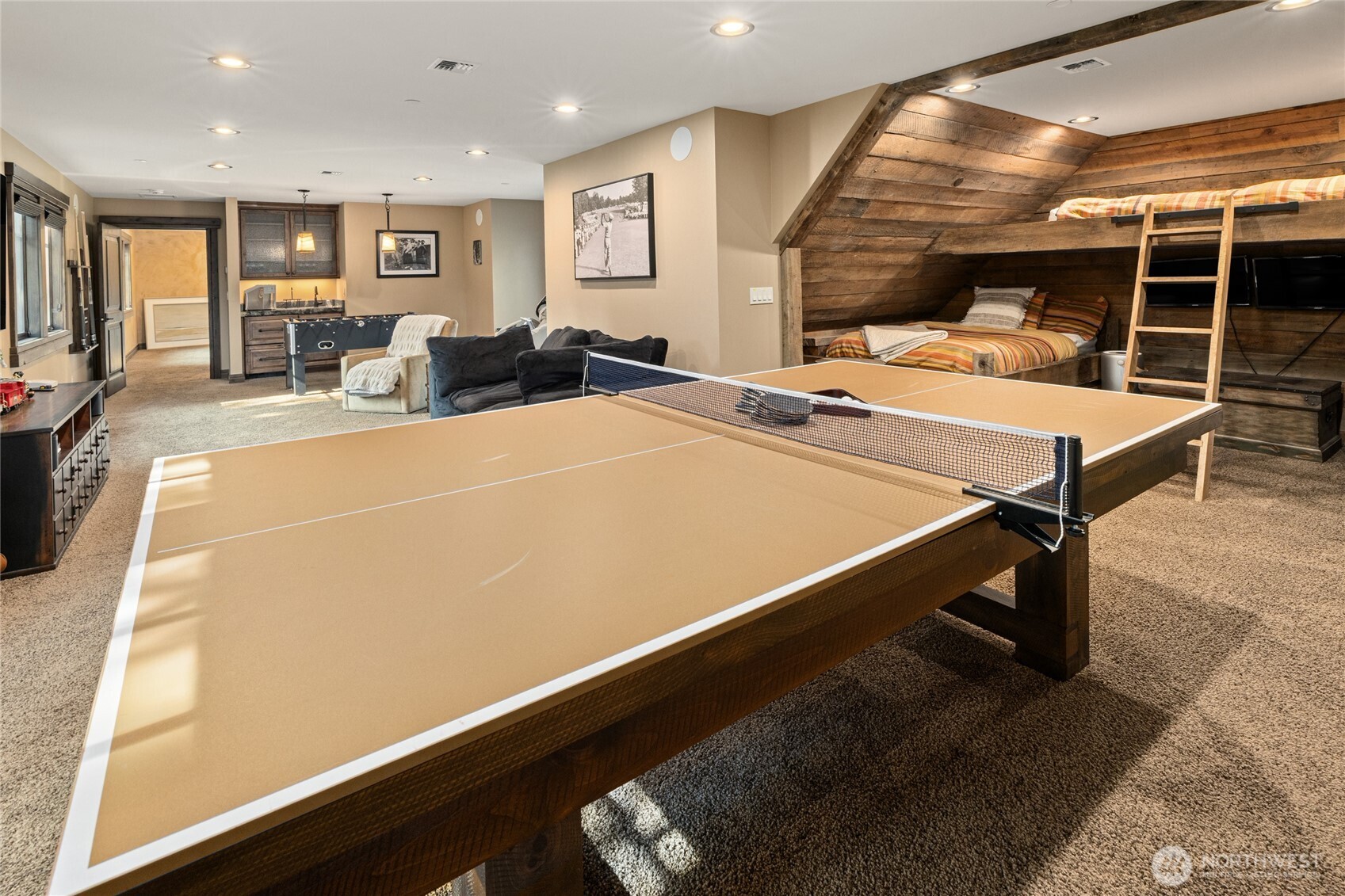 530 Spragger Way Cle Elum, WA 98922 - Photo 32 of 40 a room with furniture pool table and a large window