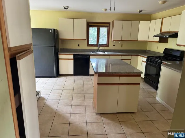 a kitchen with a sink a stove a refrigerator and cabinets
