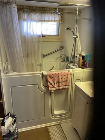 a utility room with a washer and dryer