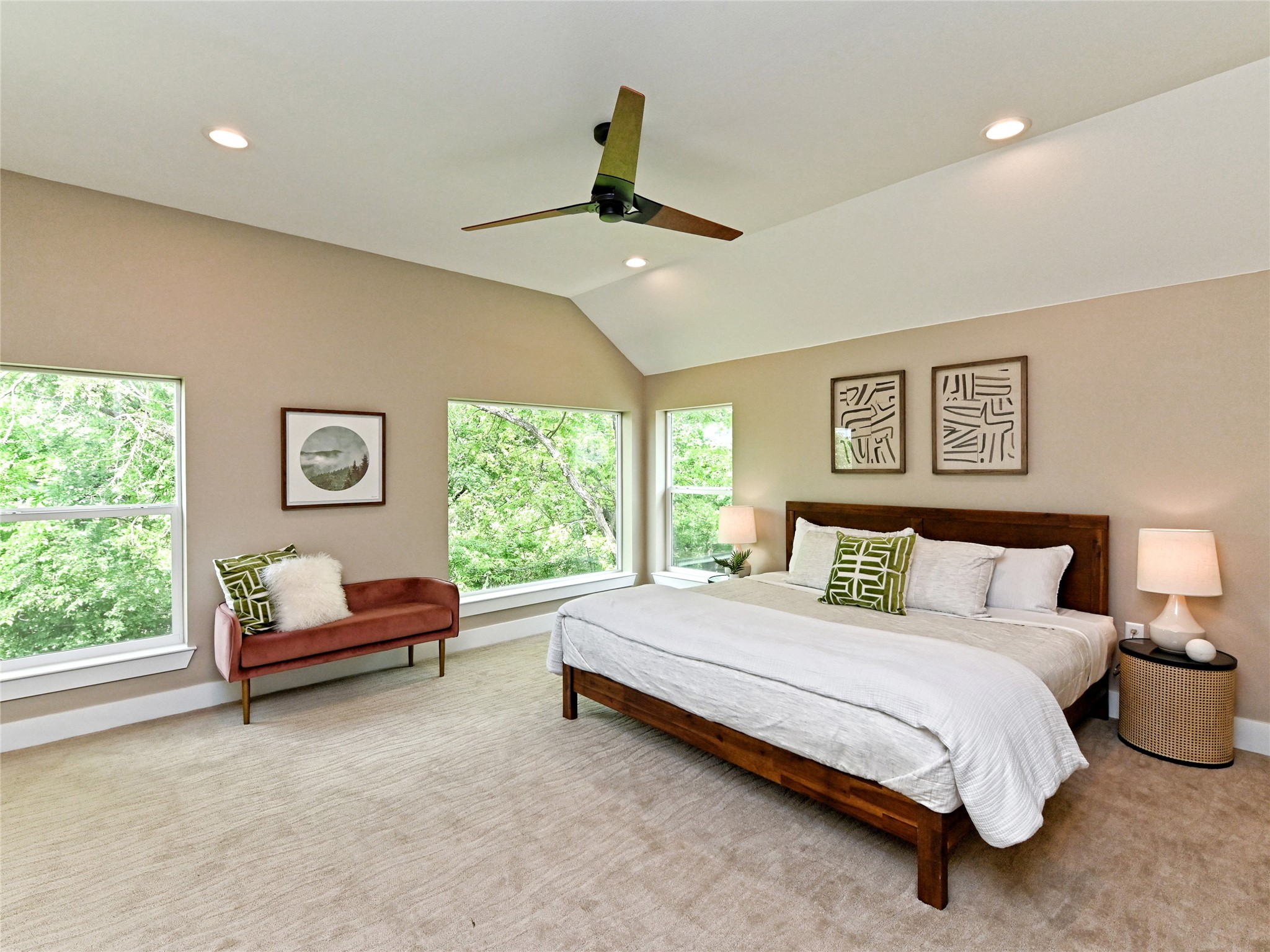 1202 Cometa Street, Unit B Austin, TX 78721 - Photo 13 of 25 a bedroom with a bed and a large window