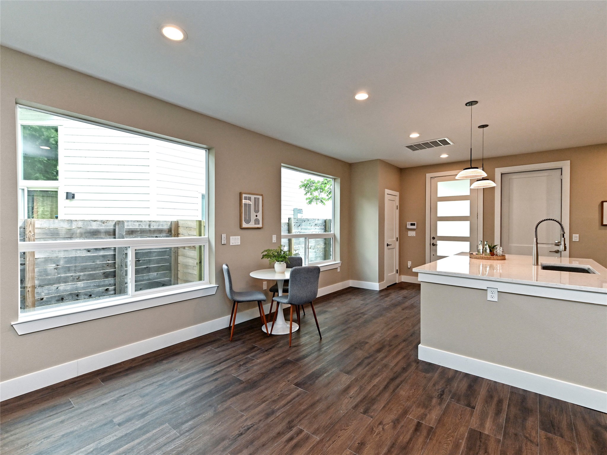 1202 Cometa Street, Unit B Austin, TX 78721 - Photo 7 of 25 a living room with furniture and wooden floor