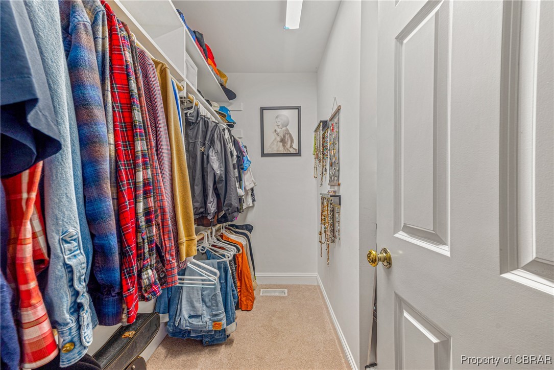 867 Holly Point Road Mathews, VA 23109 - Photo 30 of 48 Walk in closet featuring light colored carpet