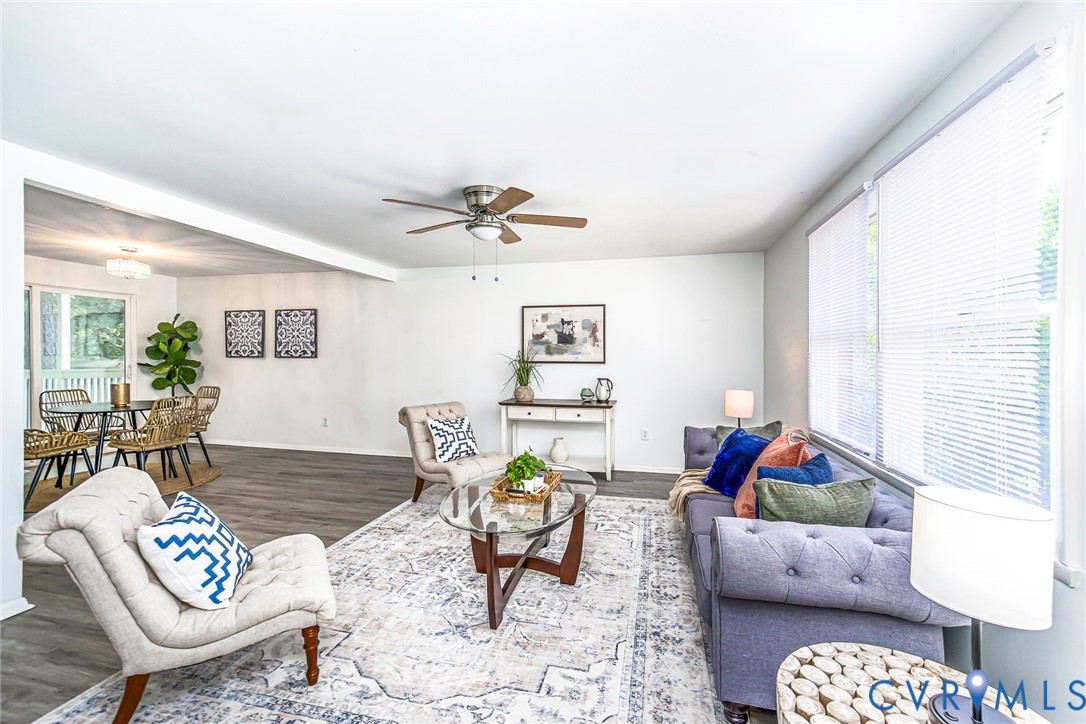 9406 Kendrick Road Chesterfield, VA 23236 - Photo 2 of 15 Open-concept living area featuring wood-finish flo