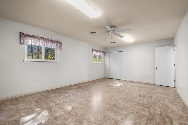 a view of a lush green field