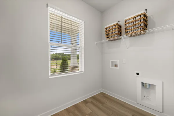 a view of a room that has a window in it