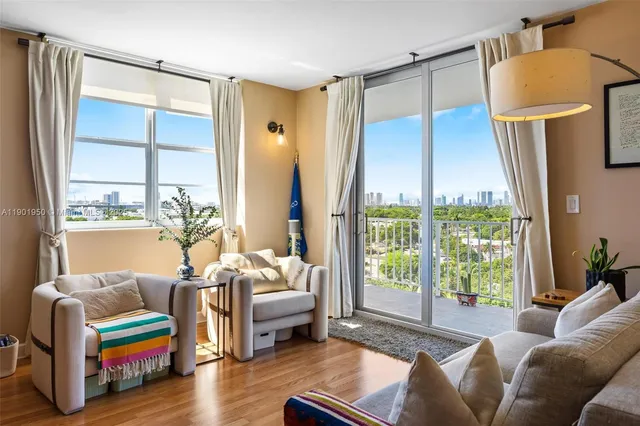 a view of a city from a balcony