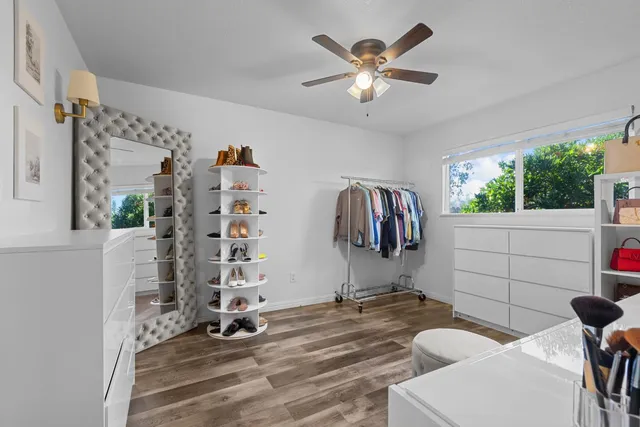 aerial view of a house with a swimming pool