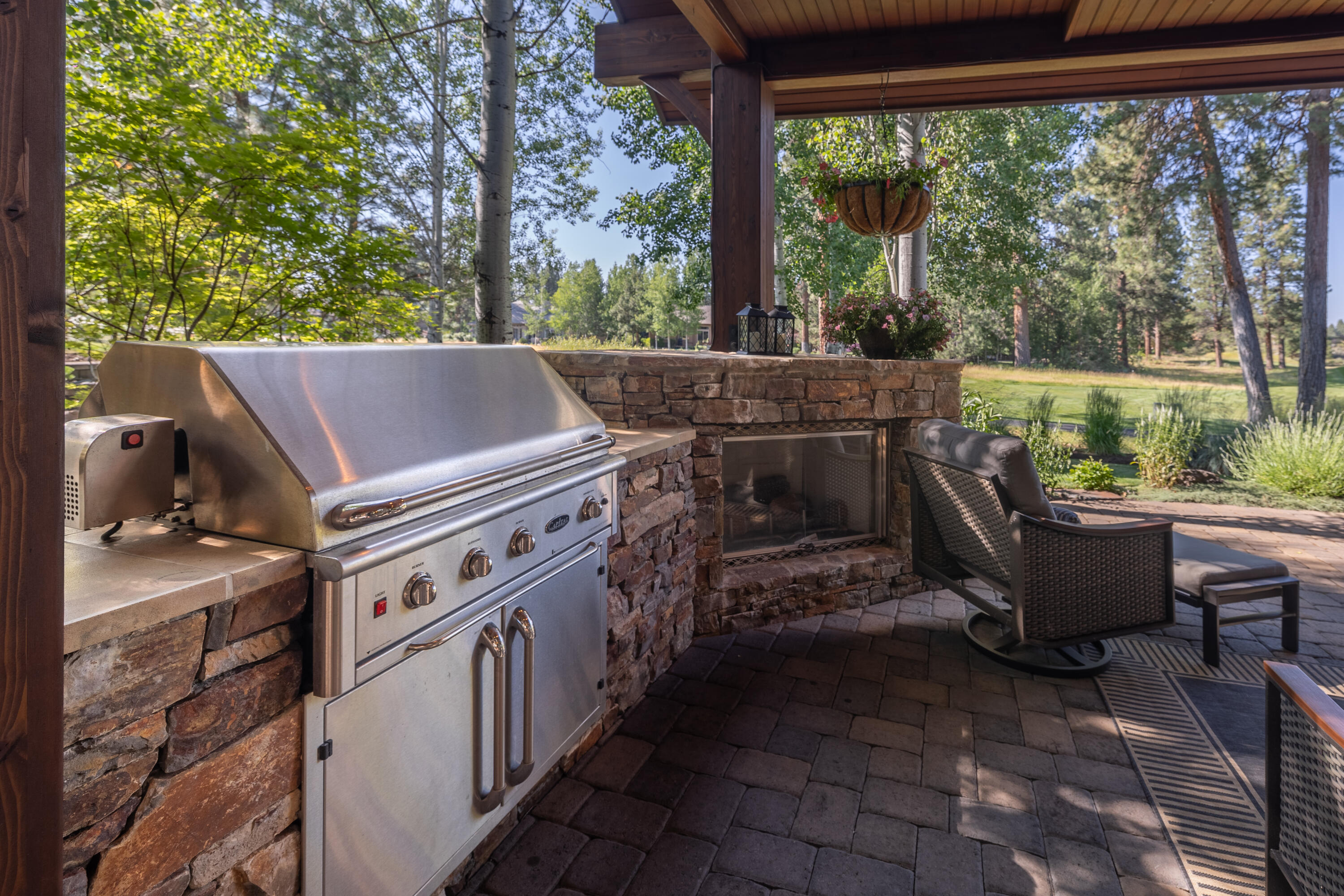 19448 Green Lakes Loop Bend, OR 97702 - Photo 57 of 63 Grill and Outdoor Fireplace