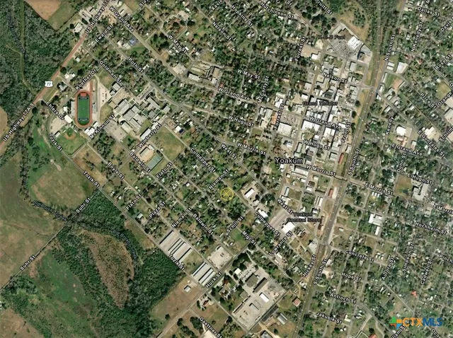 a view of a yard with a tree