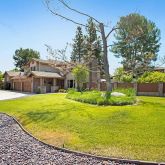 a view of a house with a swimming pool