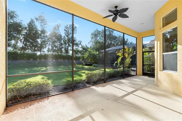 a view of swimming pool from a balcony