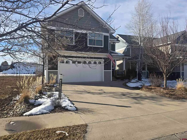 a front view of a house with a yard covered with trees