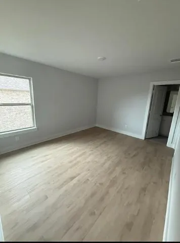 an empty room with a window